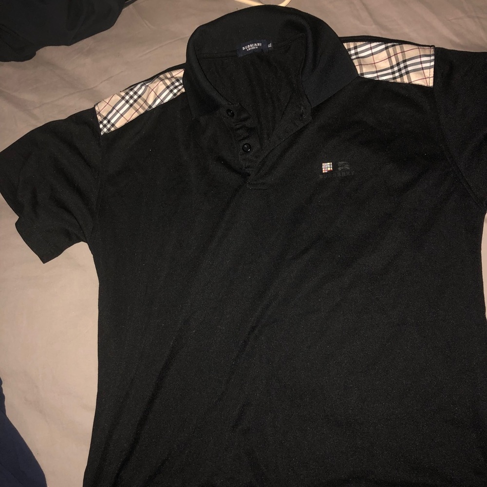 Britt Burberry black polo shirt, XL.